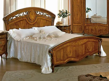 REGGENZA - Wood veneer double bed with high headboard by Barnini Oseo - view 2